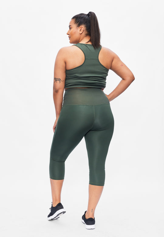 Perfect Yara - 3/4 shaping tight - Sustainable Plus size Green