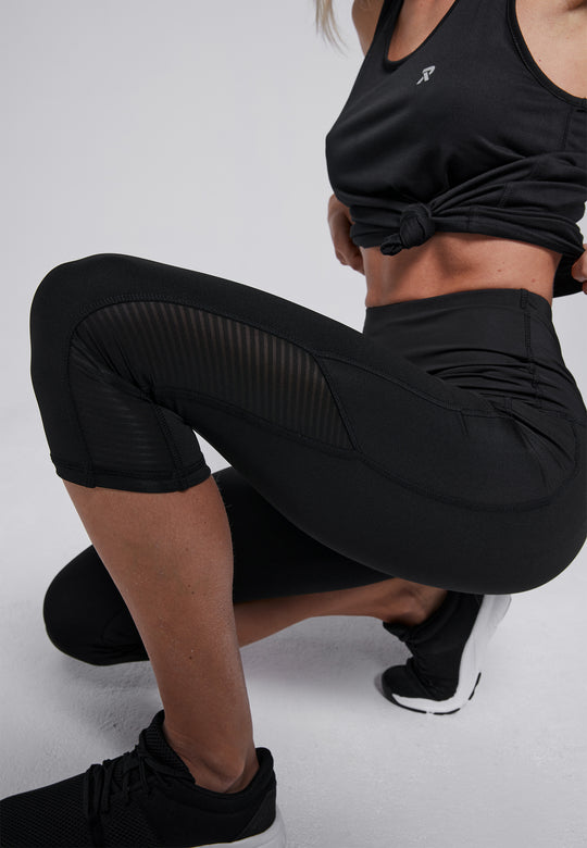 Perfect Yara - 3/4 shaping tight mesh - Sustainable Black