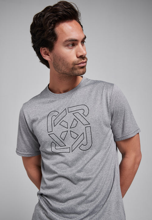 Sublime Flint men's sports shirt, grey, sustainable sportswear