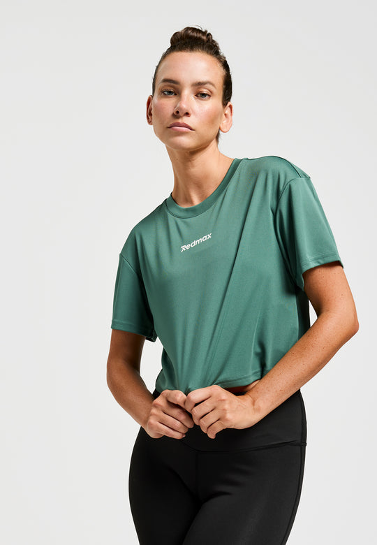 Sublime Nova - Cropped Sports shirt - Sustainable Dark Green